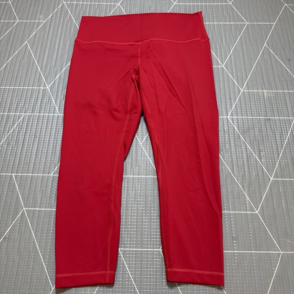 lululemon athletica Pants - Lululemon Wunder Train High-Rise Crop 23" Coral Red 14 LW6CAMS